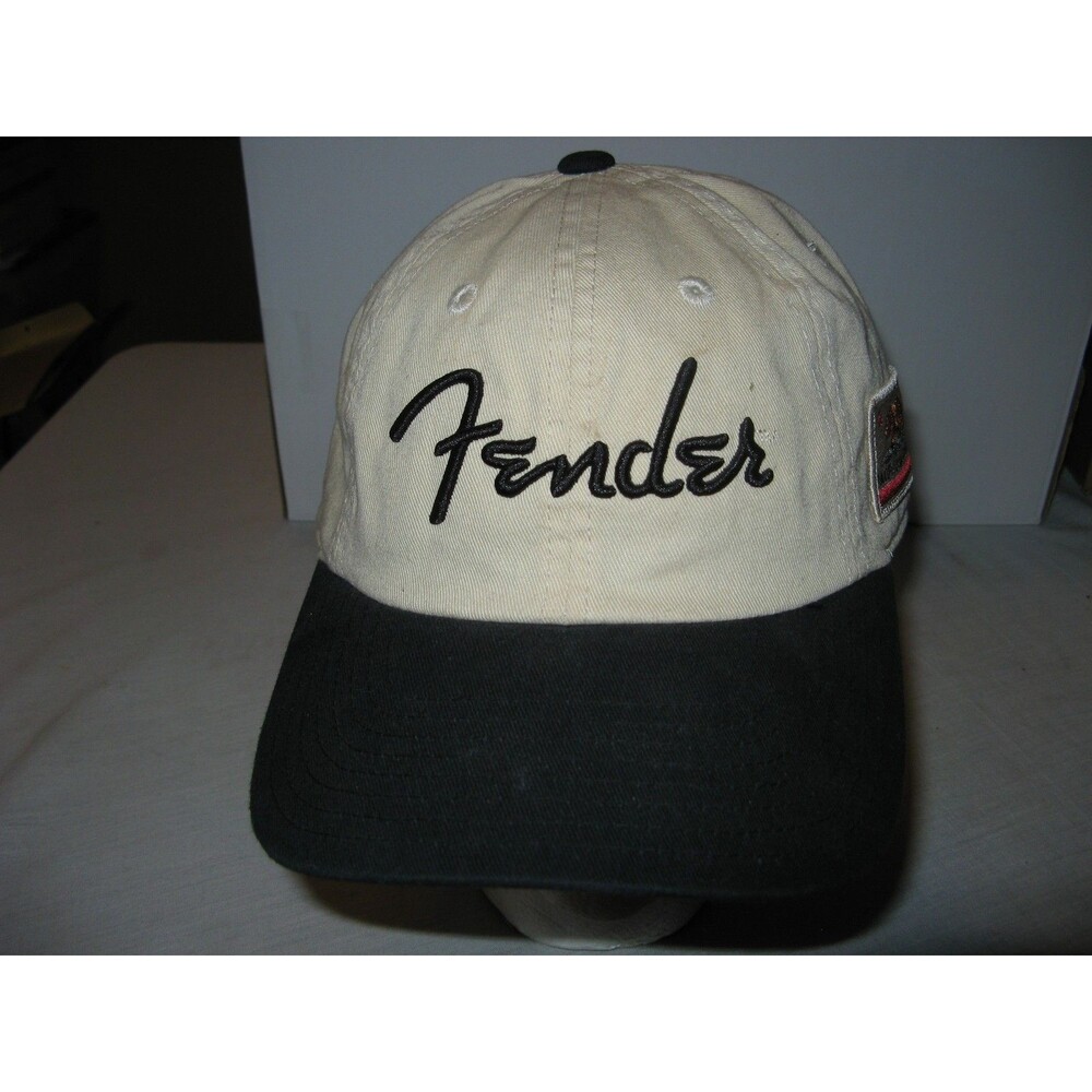 Fender Guitar Logo Hat Cap California Republic Bear Strapback Cotton